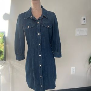 Veronica Beard denim shirt dress.